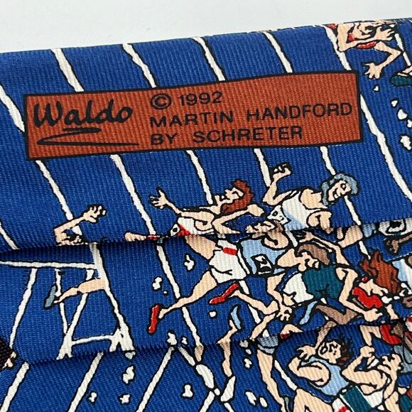 90s Where’s Waldo neck tie marathon runners 1990s vintage - Picture 4 of 7